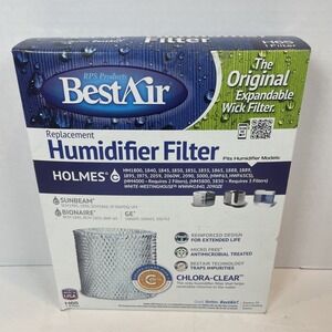 BestAir Humidifier Filter‎ H65 White Replacement Wick Filter Chlora-Clear Holmes